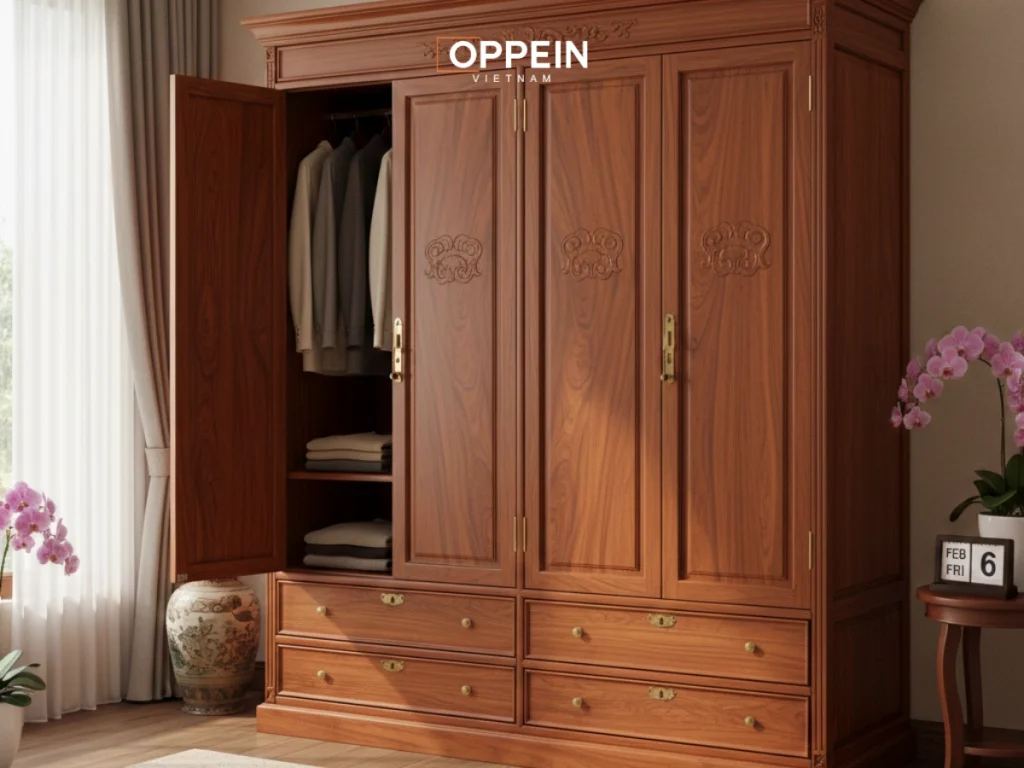 Tủ quần áo gỗ hương