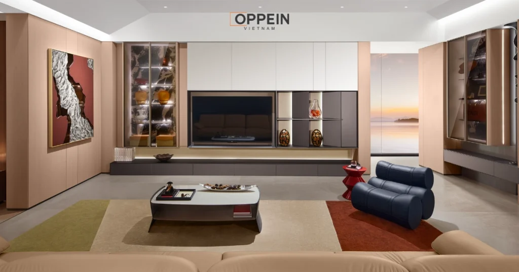 Oppein - Đơn vị chuyên thiết kế và thi công nội thất phòng khách đẹp