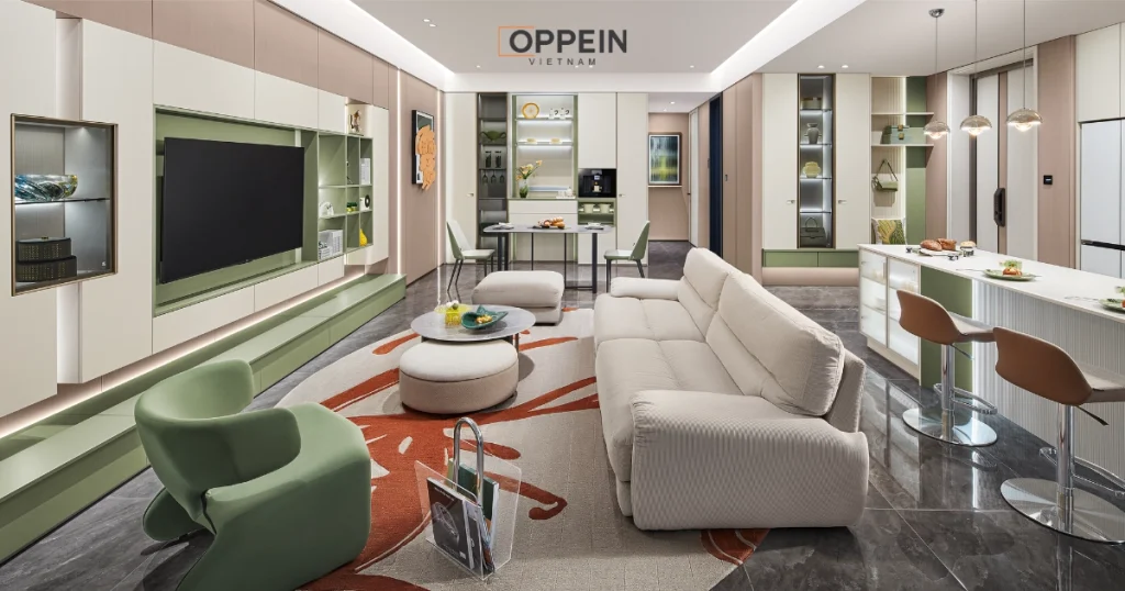Mẫu thiết kế phòng khách phong cách hiện đại