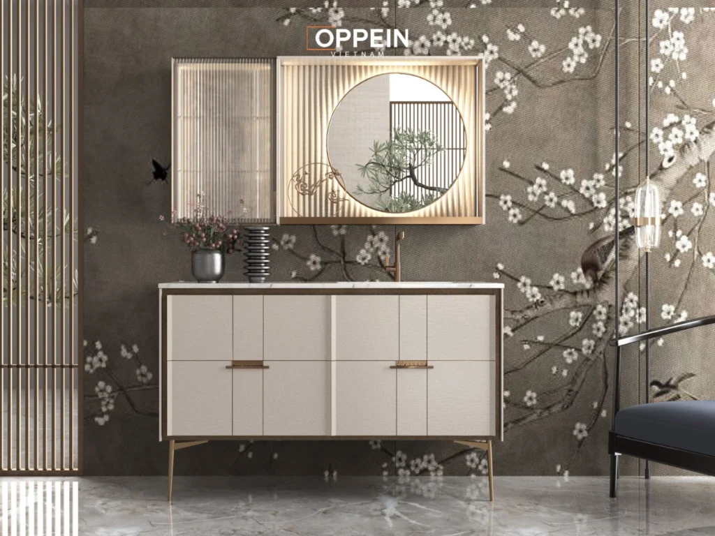 Tủ chậu lavabo có kệ mở