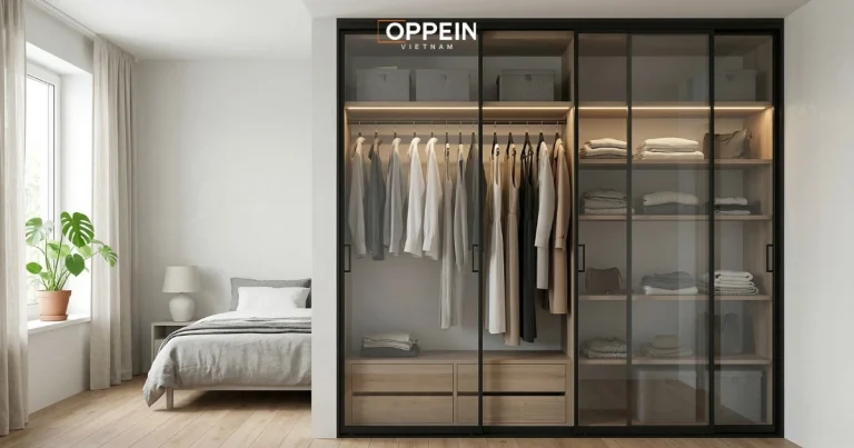 50+ Mẫu tủ quần áo nhôm kính đẹp, hiện đại nhất 2026