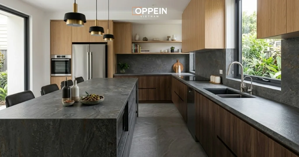 Đá nung kết có cấu trúc tự nhiên độc đáo, hoa văn đa dạng, chiều sâu và độ phức tạp cao