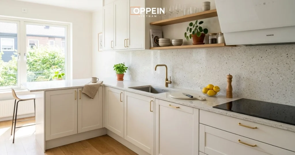 Mặt đá kháng khuẩn Oppein - Giải pháp an toàn bảo vệ sức khỏe gia đình