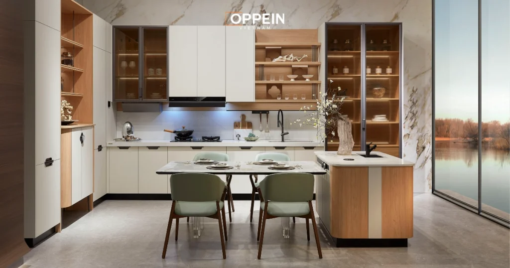 Bố trí nội thất bếp cần ưu tiên các giải pháp giúp tăng khả năng lưu trữ