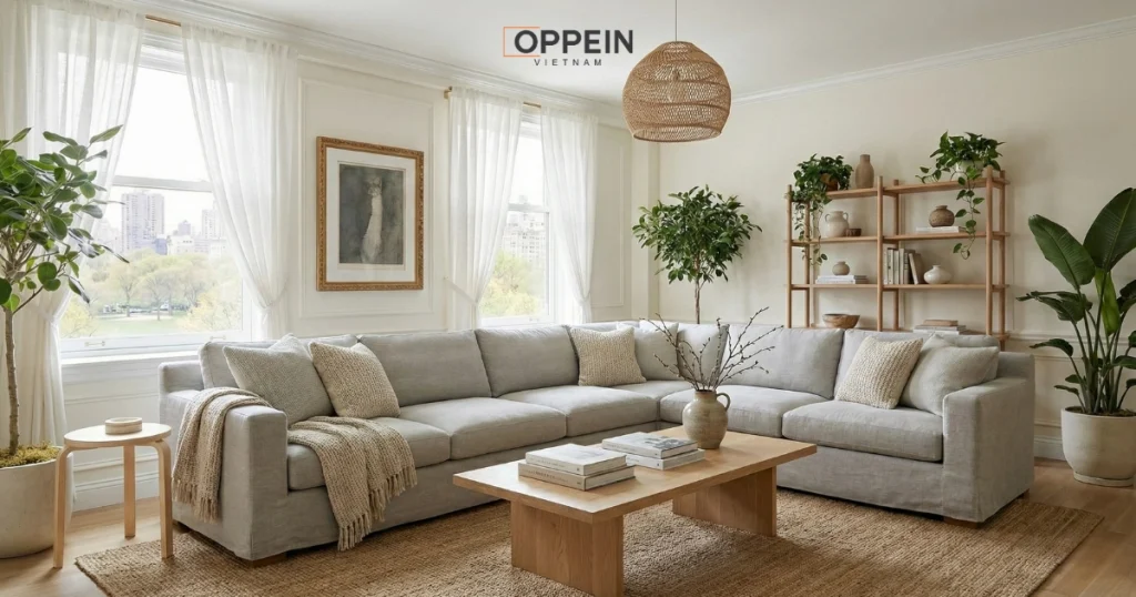 Nội thất chung cư 2 phòng ngủ 70m2 phong cách Scandinavian
