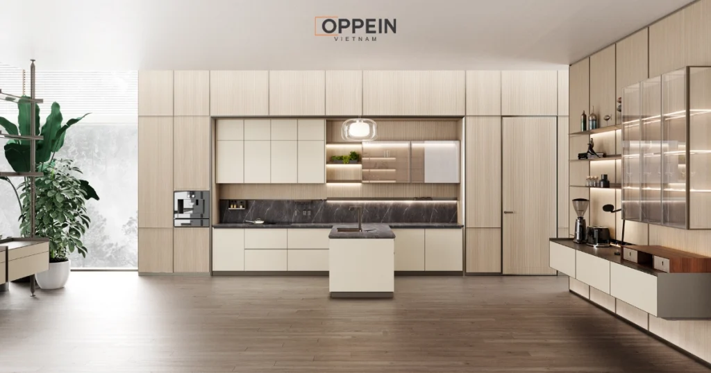 Không nên đặt bếp dưới dầm xà ngang, đối diện nhà vệ sinh, cửa ra vào hoặc để gương phản chiếu trực tiếp vào bếp