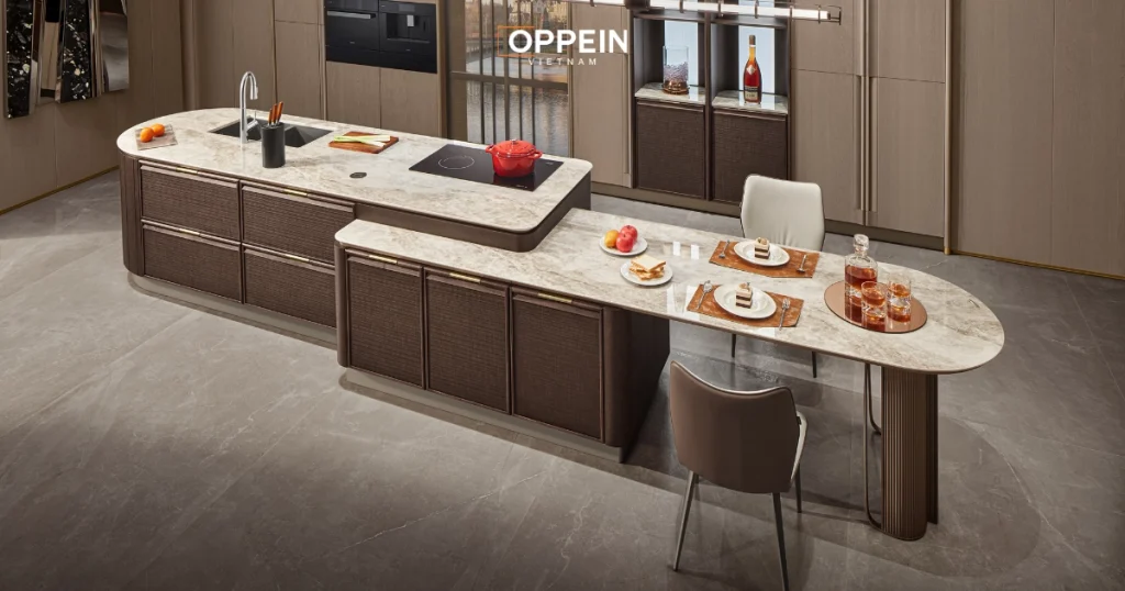 Mẫu phòng bếp phong cách tân cổ điển