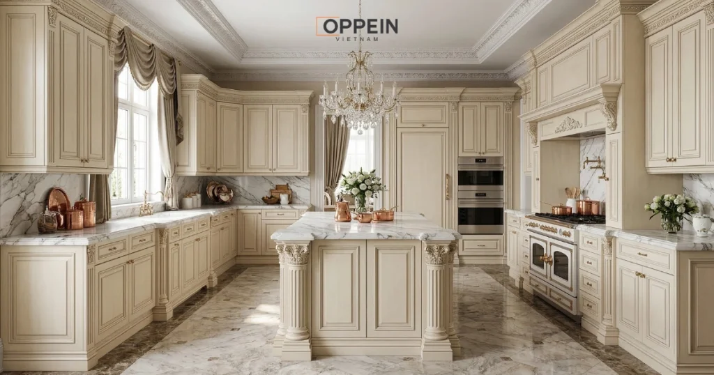 Phòng bếp phong cách nội thất cổ điển
