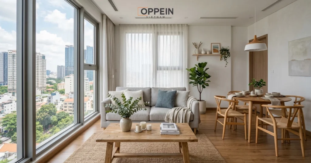 Oppein - Đơn vị thiết kế và thi công nội thất phong cách Scandinavian tinh tế, hiện đại