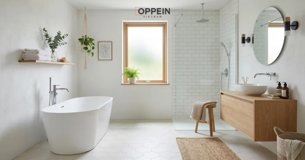 Phòng tắm phong cách Scandinavian