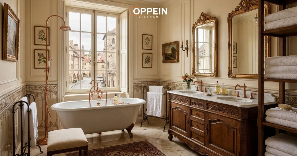 Thiết kế phòng tắm đậm chất Châu Âu