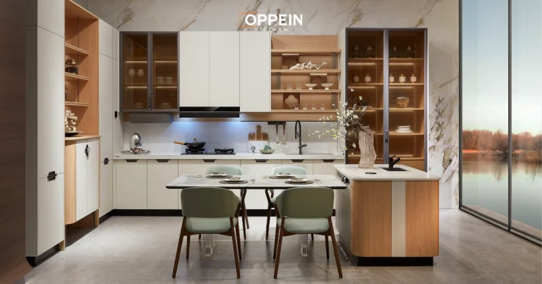 Tủ bếp cánh kính: Xu hướng thiết kế hiện đại cho không gian bếp