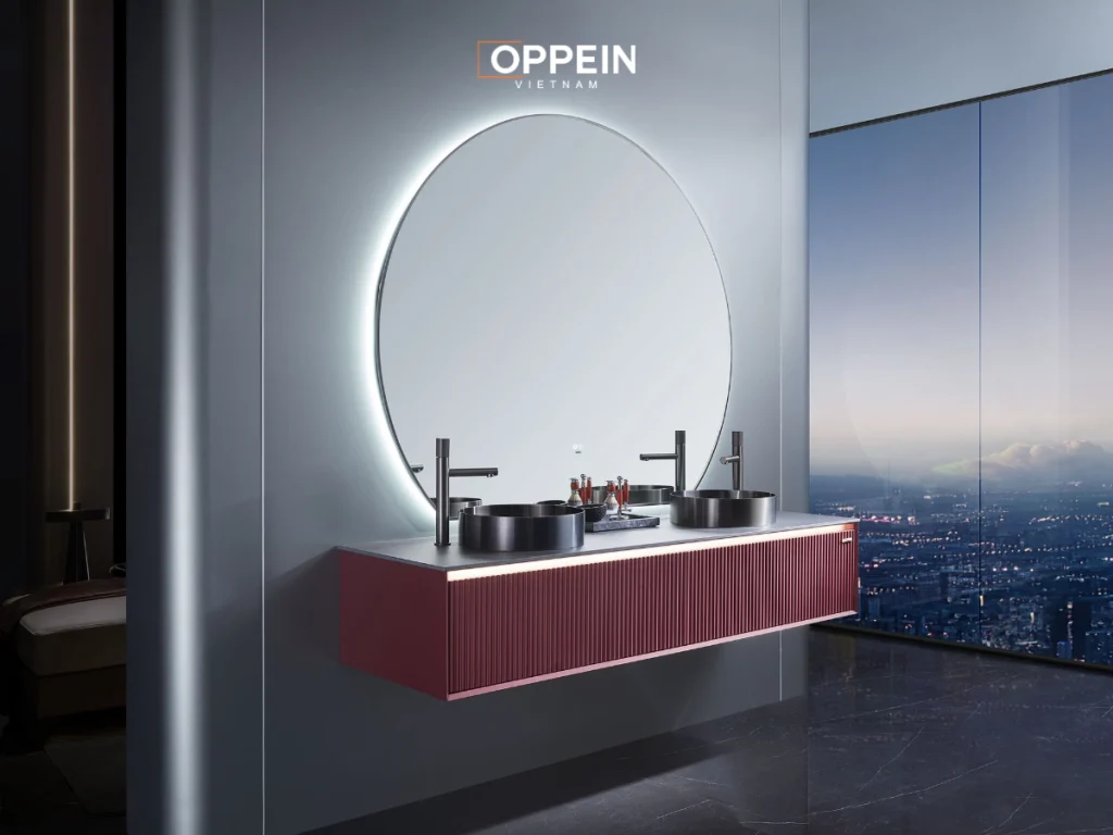 Tủ gương lavabo treo tường dương bàn