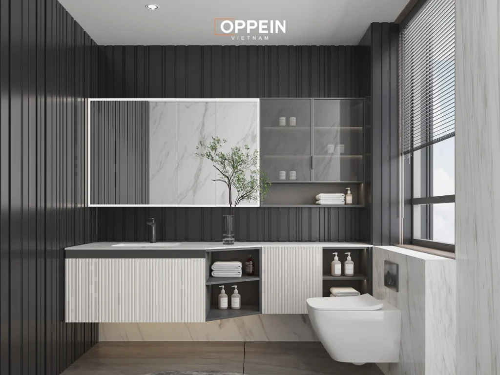 Tủ gương lavabo cánh lùa