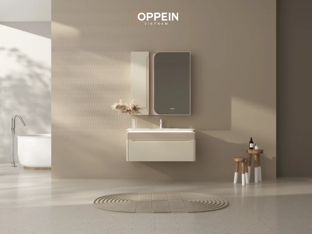 Bộ tủ lavabo bàn đá 1 tầng