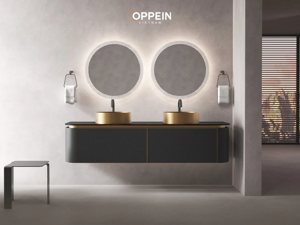 Tủ lavabo mặt đá đặt dương