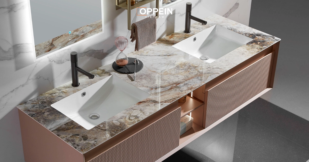 20+ Mẫu tủ lavabo mặt đá cao cấp, nâng tầm không gian phòng tắm