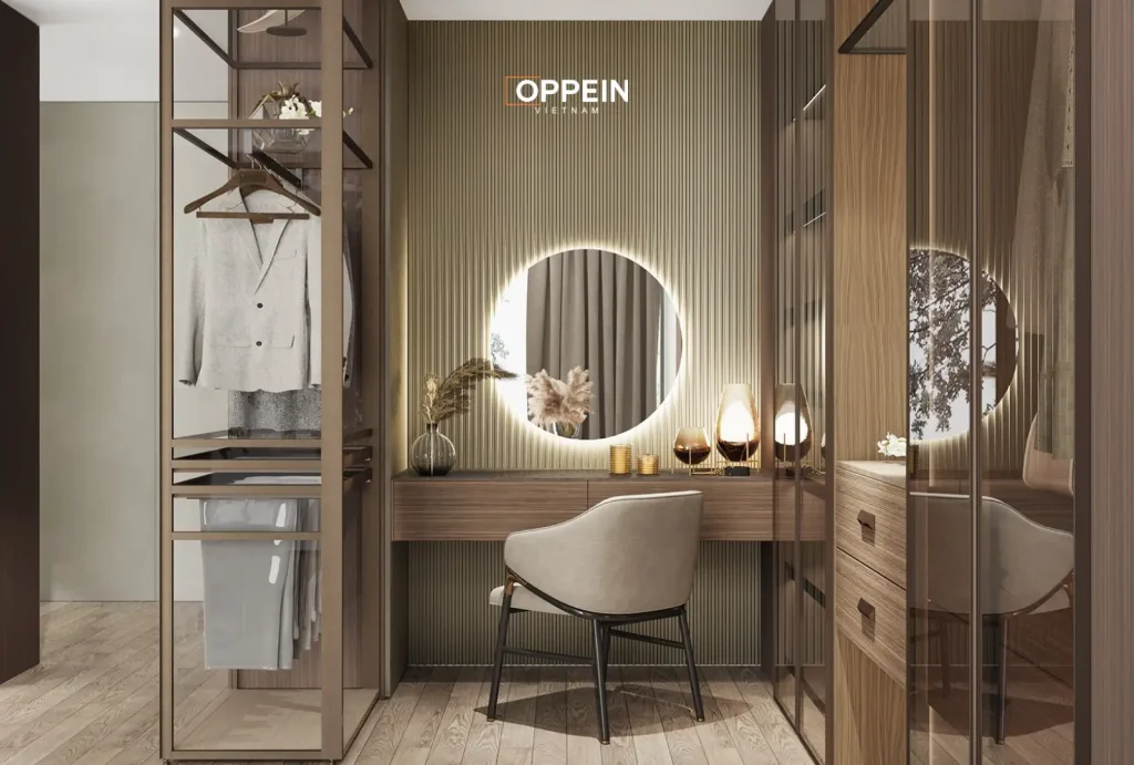 Kinh nghiệm chọn mua tủ quần áo kết hợp bàn trang điểm phù hợp