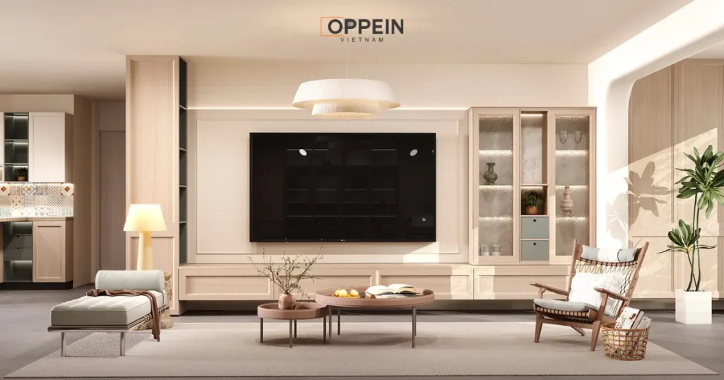 Vai trò công năng và thẩm mỹ của tủ tivi phòng khách
